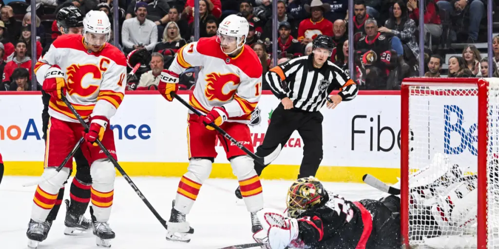 NHL Game Preview Ottawa Senators At Calgary Flames With Line