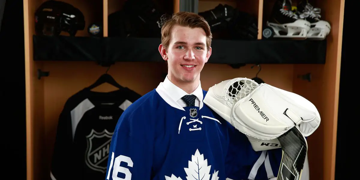 Joseph Woll shortly after being drafted by the Maple Leafs