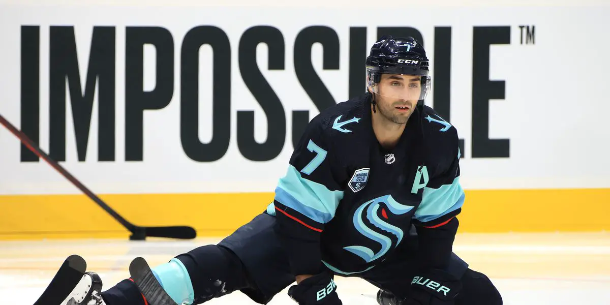 Jordan Eberle skating for the Seattle Kraken