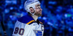 St.Louis Blue center Ryan O'Reilly Skating on to Ice During Introduction