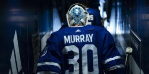 Maple leafs Goaltender Matt Murray Heading Onto the Ice at Scotiabank Arena Through Tunnel