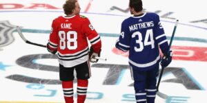 Maple Leafs Star Center Auston Matthews With Chicago Star Patrick Kane at All-Star Game