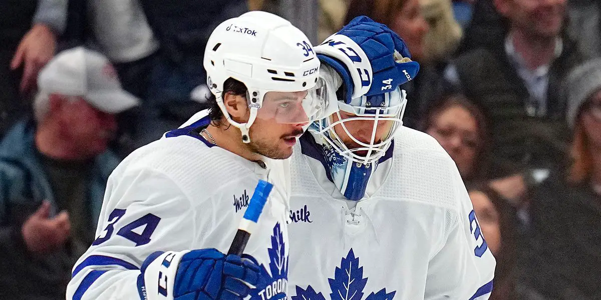 Maple Leafs Star Auston Matthews Celebrates Win With Teammate Matt Murray