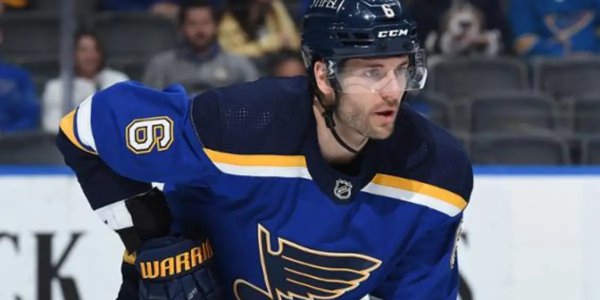 Marco Scandella in a St. Louis Blues uniform