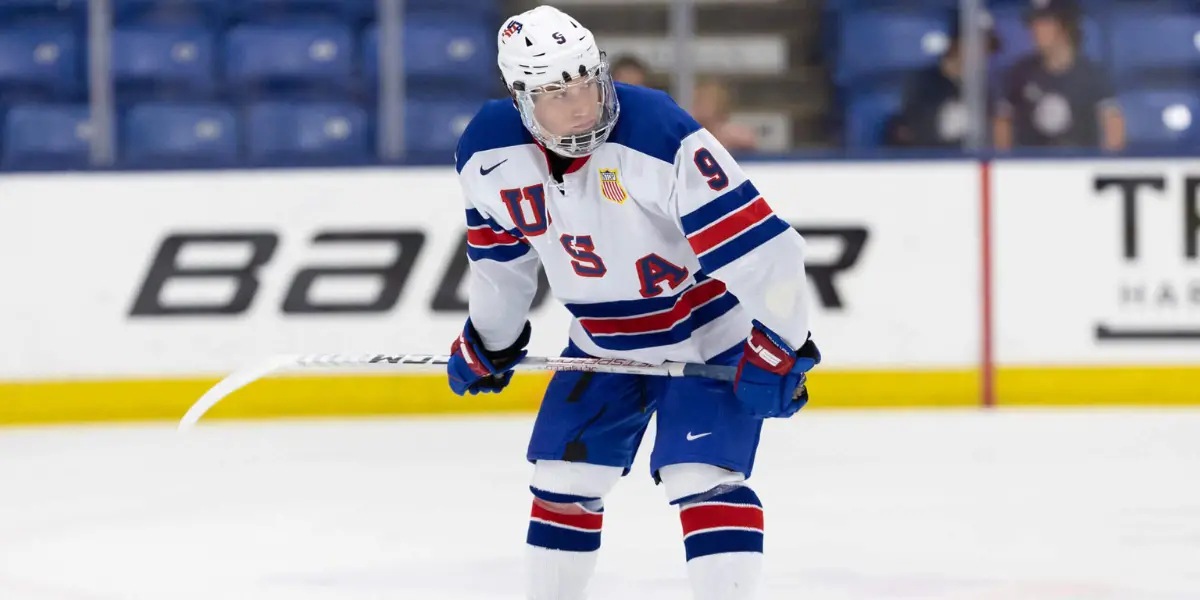 Ryan Leonard skating for Team USA