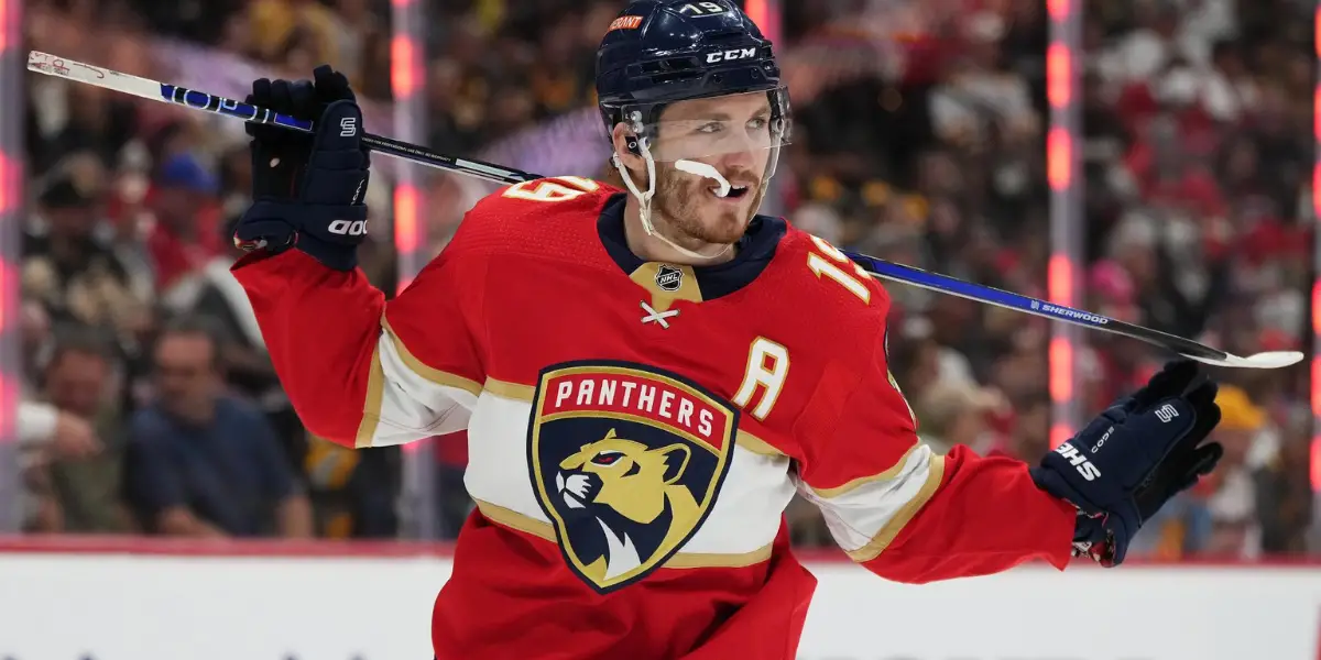 Matthew Tkachuk skating for the Florida Panthers