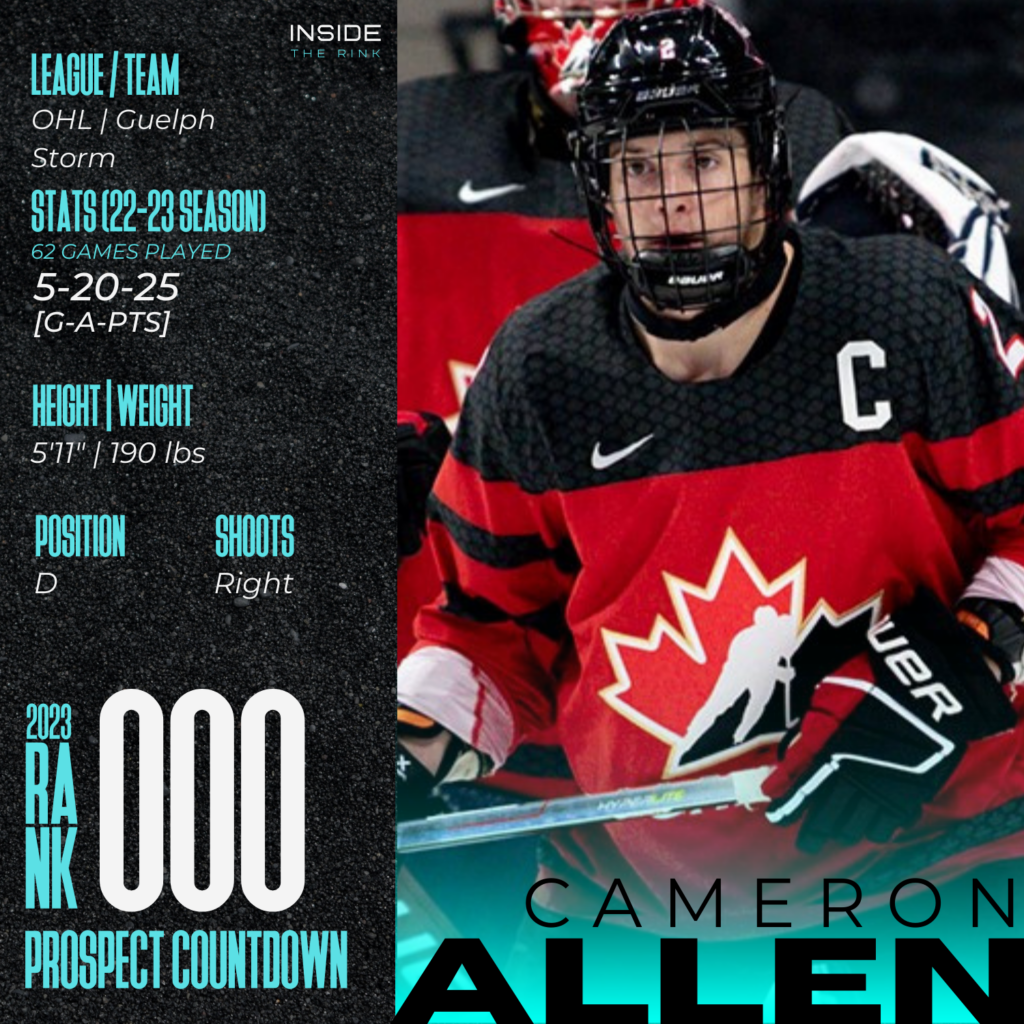 2023 NHL Draft Prospect Profile: Cameron Allen | Inside The Rink