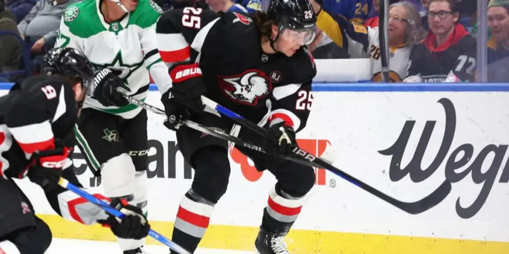 Owen Power skating for the Buffalo Sabres