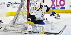 Kristian Stead #31 in net for the Norfolk Admirals