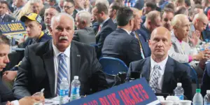 John Davidson and Jarmo Kekalainen at the NHL Draft