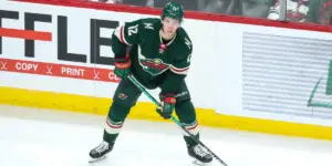 Matt Boldy on the ice for the Minnesota Wild