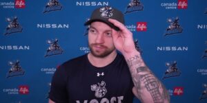 Jeffrey Viel with the Manitoba Moose