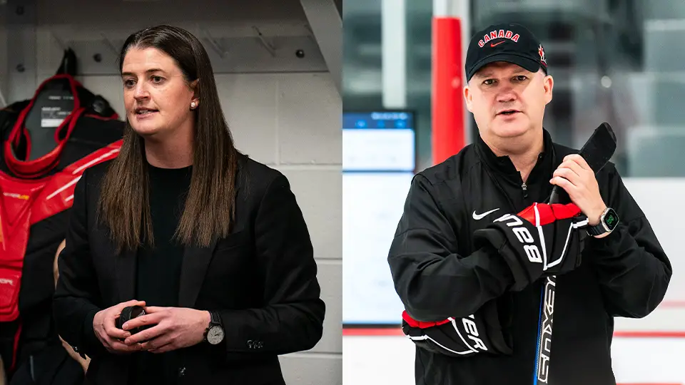 PWHL Toronto + Canada GM Gina Kingsbury and Head Coach Troy Ryan