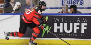 Julia Gosling skates with Canada in Kitchener