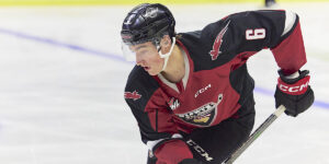 Colton Roberts playing for the Vancouver Giants