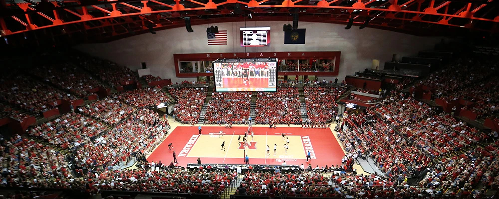 Bob Devaney Sports Center during game day for volleyball. (Husker Athletics)