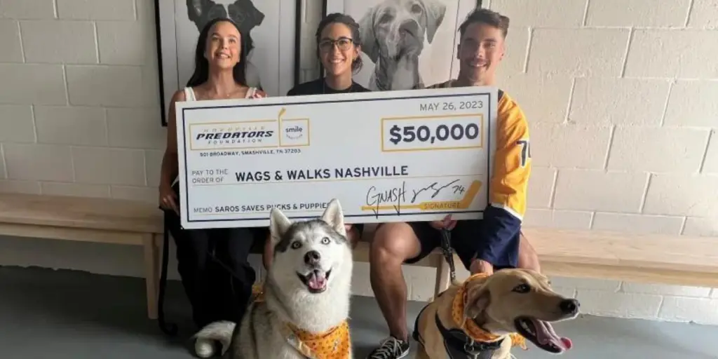 Juuse Saros Donation to Wags & Walk Nashville