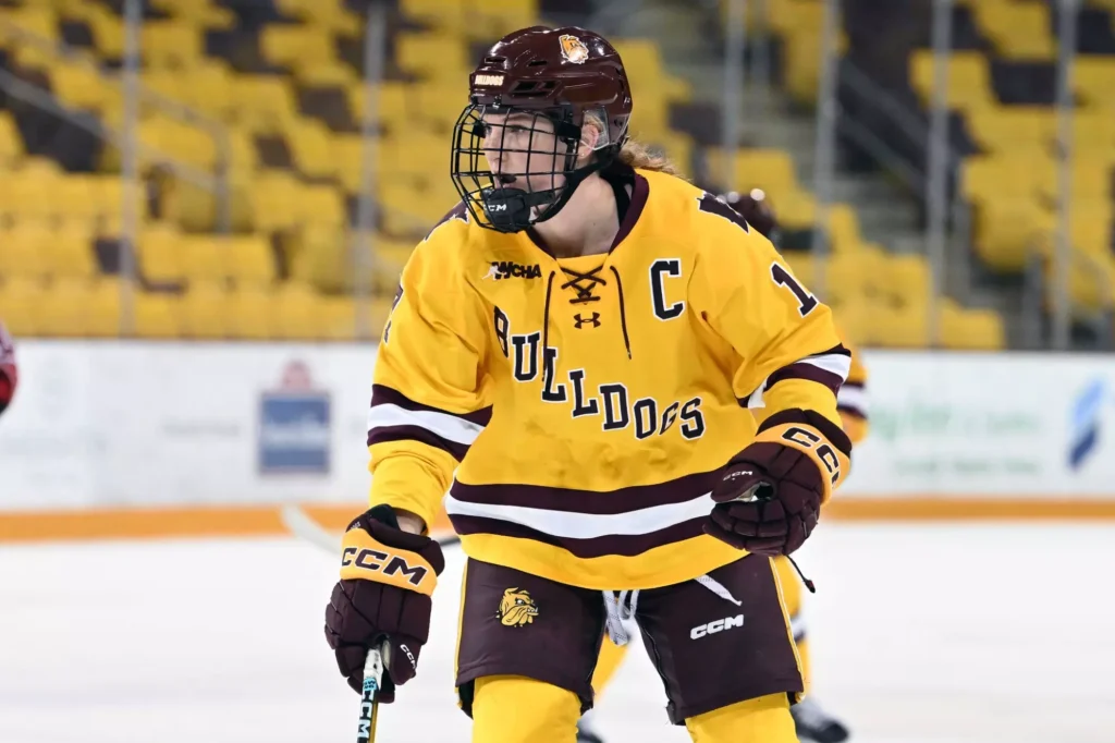 Gabbie Hughes captain of the Minnesota Duluth Bulldogs