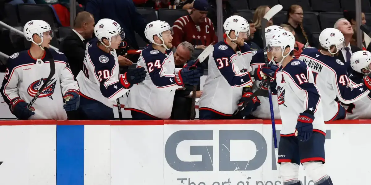 Adam Fantilli Celebrates With Team