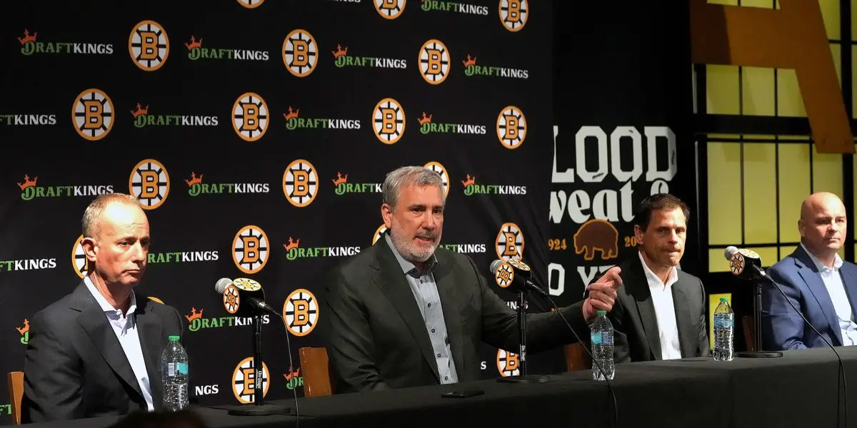 Boston Bruins Management: Charlie Jacobs, Cam Neely, Don Sweeney, and Jim Montgomery