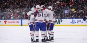 Montreal Canadiens celebrating a goal