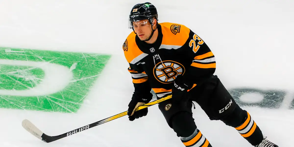 Fabian Lysell skating for the Boston Bruins