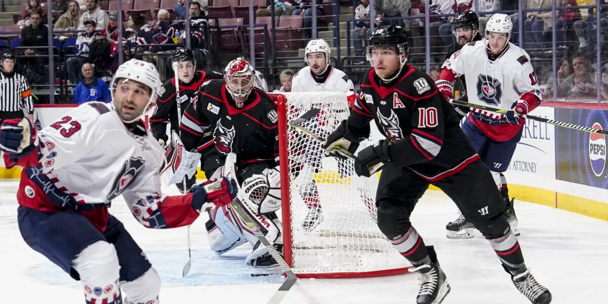 Ryan Smith skating for the Adirondack Thunder