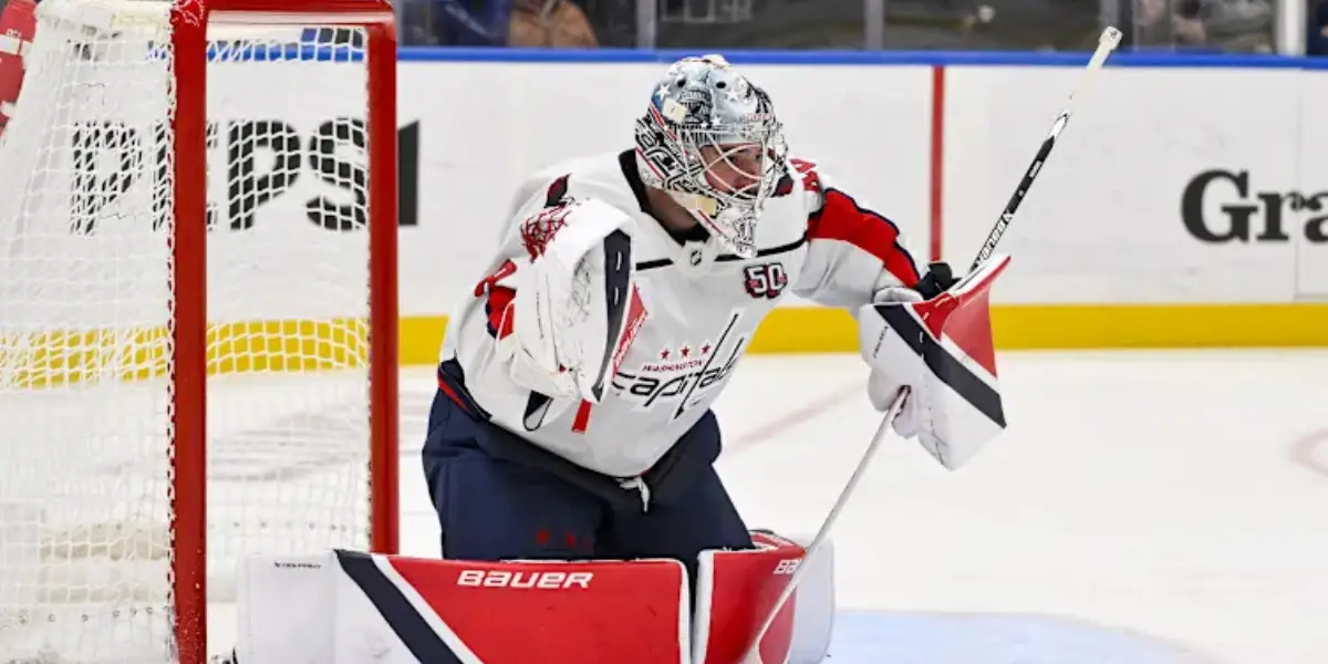 Logan Thompson in net for the Washington Capitals