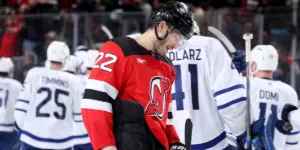 Brett Pesce after an overtime loss to the Maple Leafs.