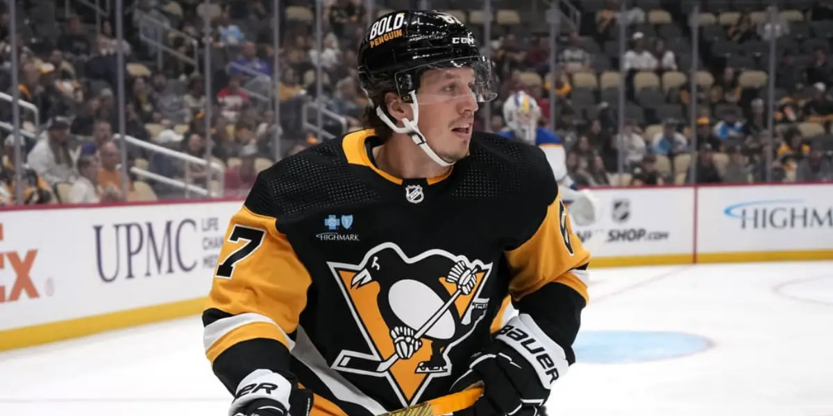 Rickard Rakell skating for the Pittsburgh Penguins