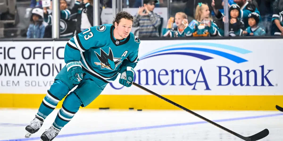 Tyler Toffoli skating for the San Jose Sharks