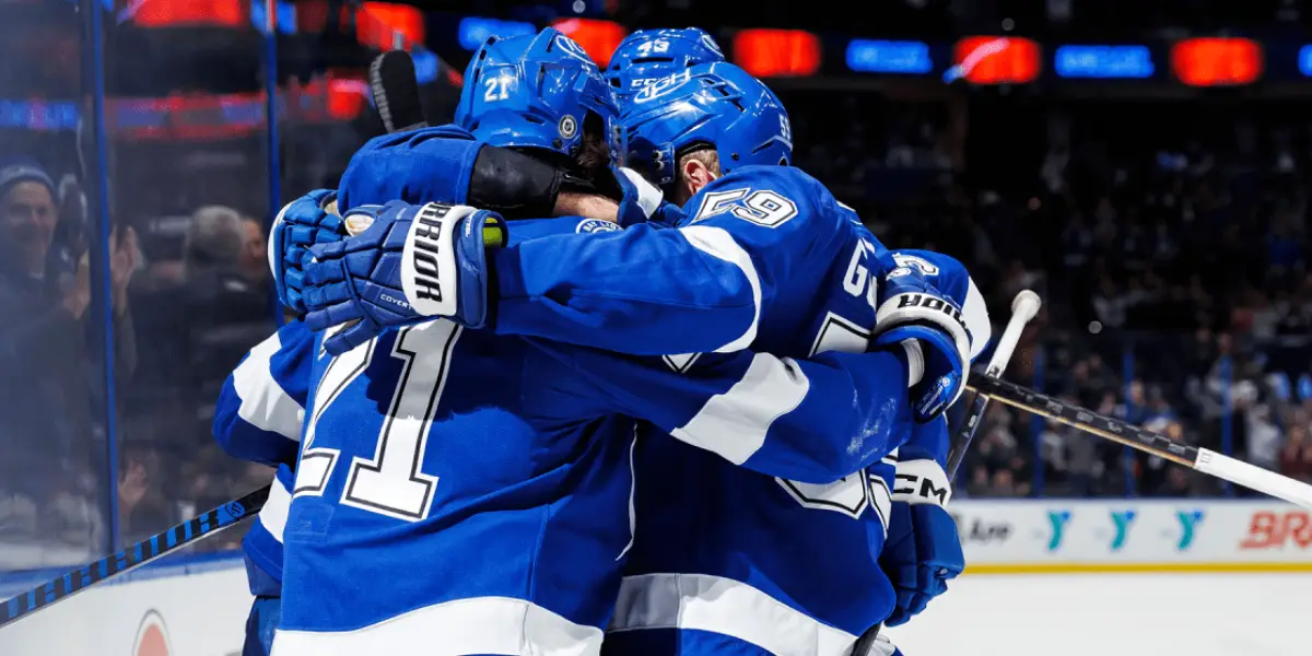 Tampa Bay Lightning celebrating a win