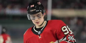 Connor Bedard at the Winter Classic for the Chicago Blackhawks