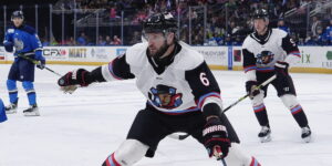 Zack Hoffman skating for the Bloomington Bison