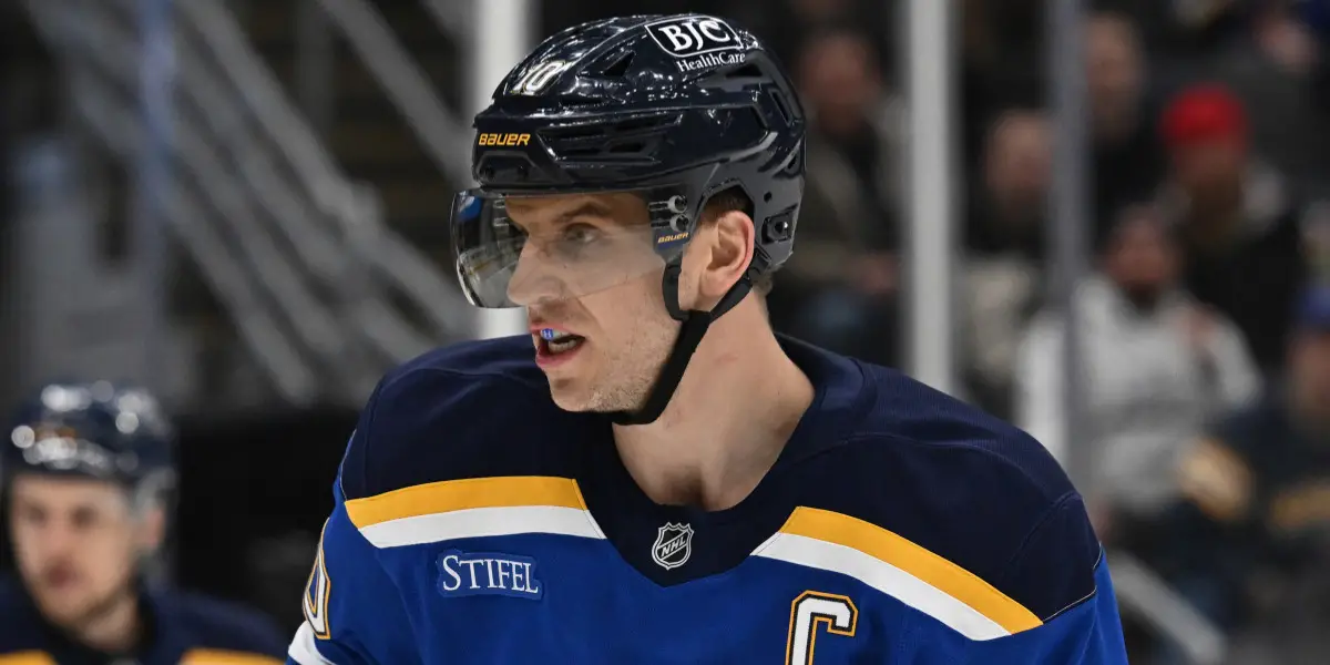 Brayden Schenn skating for the St. Louis Blues