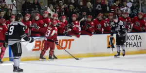 Rapid City Rush celebrating a goal