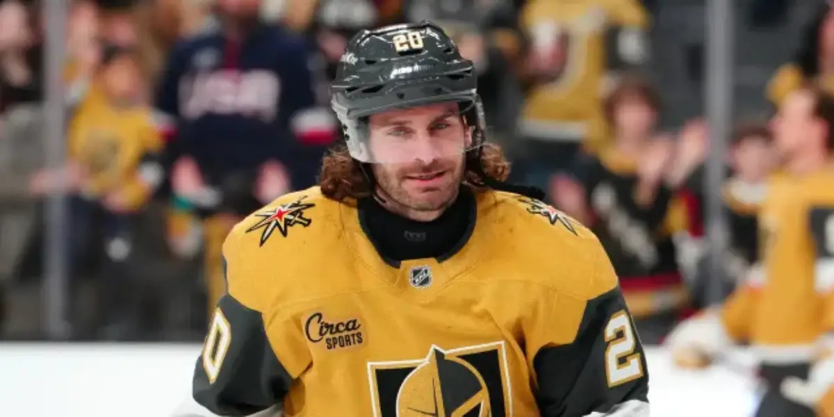 Brandon Saad skating for the Vegas Golden Knights