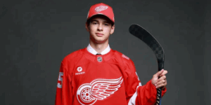 Carter Bear of the Detroit Red Wings